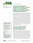 Research paper thumbnail of Yield and photosynthetic attributes of sunflower cultivars grown under supplemental irrigation in the semiarid region of the Brazilian Northeast