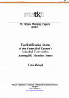 Research paper thumbnail of The Ratification Status of the Council of Europe's Istanbul Convention Among EU Member States