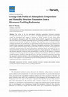 Research paper thumbnail of Average Path Profile of Atmospheric Temperature and Humidity Structure Parameters from a Microwave Profiling Radiometer