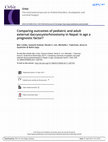 Research paper thumbnail of Comparing outcomes of pediatric and adult external dacryocystorhinostomy in Nepal: Is age a prognostic factor?