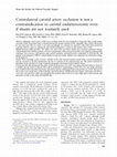 Research paper thumbnail of Contralateral carotid artery occlusion is not a contraindication to carotid endarterectomy even if shunts are not routinely used