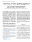 Research paper thumbnail of Thiamethoxam Residuality in Papaya Plant and Fruit (Carica papaya Linnaeus) Cultivated in Rotation with Watermelon (Citrullus lanatus)