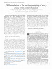 Research paper thumbnail of CFD simulation of the surface pumping of heavy crude oil in eastern Ecuador