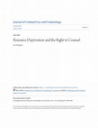 Research paper thumbnail of Resource Deprivation and the Right to Counsel