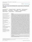 Research paper thumbnail of The role of macroinvertebrates for conservation of freshwater systems