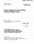 Research paper thumbnail of Phase 1 Results from the Stirling-Powered Vehicle Project