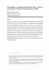 Research paper thumbnail of Autoavaliação: a percepção dos discentes sobre o curso de bacharelado em Administração Pública da UFRRJ