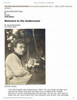 Research paper thumbnail of Welcome to the Anderscene