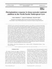 Research paper thumbnail of Phytoplankton response to deep seawater nutrient addition in the North Pacific Subtropical Gyre