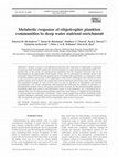 Research paper thumbnail of Metabolic response of oligotrophic plankton communities to deep water nutrient enrichment