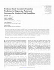 Research paper thumbnail of Evidence-Based Secondary Transition Predictors for Improving Postschool Outcomes for Students With Disabilities