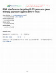 Research paper thumbnail of RNA interference targeting UL25 gene as a gene therapy approach against BHV-1 virus