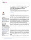 Research paper thumbnail of No evidence for parallel evolution of cursorial limb adaptations among Neogene South American native ungulates (SANUs)