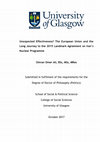 Research paper thumbnail of Unexpected Effectiveness? The European Union and the Long Journey to the 2015 Landmark Agreement on Iran's Nuclear Programme