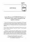 Research paper thumbnail of Lyme Disease in US ME/CFS Patients: A Psychiatric Data Analysis Related to the Apathy Construct