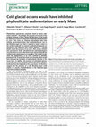 Research paper thumbnail of Cold glacial oceans would have inhibited phyllosilicate sedimentation on early Mars