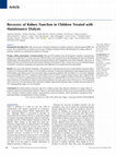 Research paper thumbnail of Recovery of Kidney Function in Children Treated with Maintenance Dialysis