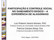 Research paper thumbnail of Participação e Controle Social no Saneamento Básico - a experiência de Alagoinhas