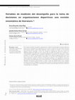 Research paper thumbnail of Variables de medición del desempeño para la toma de decisiones en organizaciones deportivas: una revisión sistemática de literatura