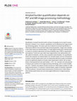 Research paper thumbnail of Amyloid burden quantification depends on PET and MR image processing methodology