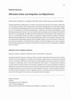 Research paper thumbnail of Affirmative Action und Integration von MigrantInnen