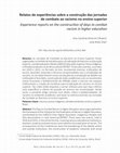 Research paper thumbnail of Relatos de experiências sobre a construção das jornadas de combate ao racismo no ensino superior Experience reports on the construction of days to combat racism in higher education