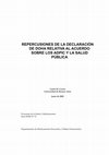 Research paper thumbnail of Repercusiones De La Declaración De Doha Relativa Al Acuerdo Sobre Los Adpic y La Salud Pública