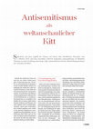 Research paper thumbnail of Antisemitismus als weltanschaulicher Kitt