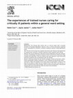 Research paper thumbnail of The experiences of trained nurses caring for critically ill patients within a general ward setting