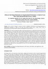 Research paper thumbnail of Effects of Job Design Dimensions on Organizational Performance: A Study of Cross  River State Internal Revenue Service, Calabar