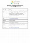 Research paper thumbnail of Epigenetic Control of Carotenogenesis During Plant Development