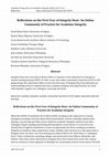 Research paper thumbnail of Reflections on the first year of integrity hour: An online community of practice for academic integrity