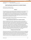 Research paper thumbnail of Exploring Rogeting: Implications for Academic Integrity