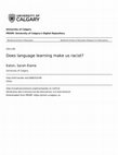 Research paper thumbnail of Does language learning make us racist