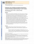 Research paper thumbnail of Predicting levels of reading and writing achievement in typically developing, english-speaking 2nd and 5th graders