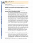 Research paper thumbnail of Highlights of Programmatic, Interdisciplinary Research on Writing