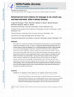 Research paper thumbnail of Behavioral and brain evidence for language by ear, mouth, eye, and hand and motor skills in literacy learning