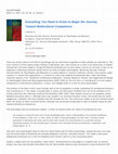 Research paper thumbnail of Everything You Need to Know to Begin the Journey Toward Multicultural Competence