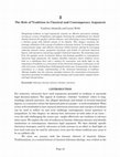 Research paper thumbnail of The Role of Tradition in Classical and Contemporary Argument