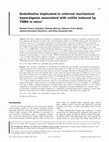 Research paper thumbnail of Endothelins implicated in referred mechanical hyperalgesia associated with colitis induced by TNBS in miceThis article is one of a selection of papers published in the two-part special issue entitled 20 Years of Endothelin Research