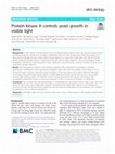 Research paper thumbnail of Protein kinase A controls yeast growth in visible light