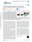 Research paper thumbnail of Large-Scale Metasurfaces Made by an Exposed Resist