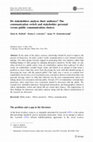 Research paper thumbnail of Do stakeholders analyze their audience? The communication switch and stakeholder personal versus public communication choices