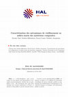 Research paper thumbnail of Caractérisation des mécanismes de vieillissement en milieu marin des matériaux composites