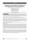 Research paper thumbnail of Formulation And Evaluation Of Emulgel Of An Antifungal Drug For Topical Drug Delivery