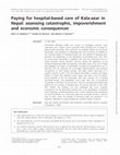 Research paper thumbnail of Paying for hospital-based care of Kala-azar in Nepal: assessing catastrophic, impoverishment and economic consequences