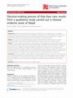 Research paper thumbnail of Decision-making process of Kala Azar care: results from a qualitative study carried out in disease endemic areas of Nepal