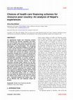 Research paper thumbnail of Choices of health care financing schemes for resource poor country: An analysis of Nepal’s experiences