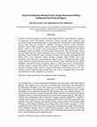 Research paper thumbnail of Pola Pemanfaatan Ruang Pesisir Sungai Kawasan Timbau Kabupaten Kutai Kartanegara