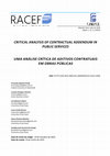 Research paper thumbnail of CRITICAL ANALYSIS OF CONTRACTUAL ADDENDUM IN PUBLIC SERVICES